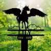 Personalized Horse Memorial Stake, Grave Marker, Horse Remembrance Stake, Horse Loss Gifts, Sympathy Sign, Garden Decor, Angel Wings