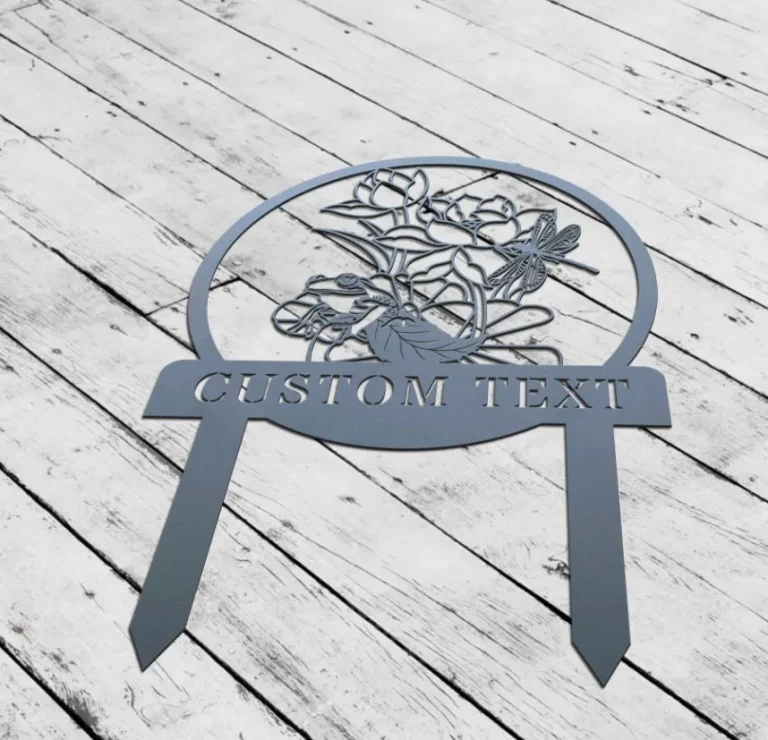 Custom Dragonfly Garden Sign, Metal Dragonfly Garden Stake, Personalized Gardening Sign, Sign For Flower Beds, Outdoor Yard Garden Decor