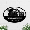 Personalized Motorcycle Wall Art, Custom Biker Name Sign, Motorcycle Metal Sign, Garage Decor, Motorcycle Decor, Motorcycle Lover Gift