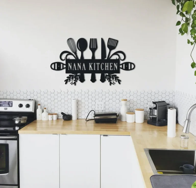 Personalized Kitchen Cut Metal Signkitchen Sign, Kitchen Decor, Custom Kitchen Name Sign, Custom Gift Kitchen Decor, Kitchen Metal Chef Sign