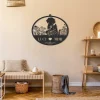 Custom Dog&cat Metal Wall Art, Personalized Dog Cat Love Metal Sign, Dog Cat Gift Love, Dog Cat Home Decor, Cemetery, Dog Sign, Cat Sign