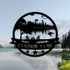 Custom Lake House Name Sign, Outdoor Cottage Sign, Front Porch Decor, Personalized Lake House Metal Sign, Forest Lake Sign, Lake House Decor