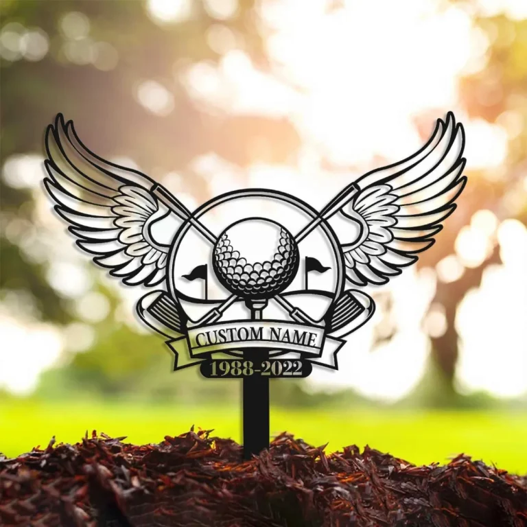 Golf Memorial Stake, Golf Sympathy, Golf Memorial Plaque, Memorial Golf Marker, Grave Marker Human, Golf Memorial Cross For Grave, Golfer Gift