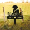 Custom Dog&cat Memorial Garden Stake, Personalized Grave Marker, Dog Cat Memorial Metal Sign, Yard Stake, Outdoor Dog Cat Garden Decor, Cemetery