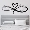 Personalized Wedding Gift For Couple, Infinity Sign With Names And Date, Anniversary Gift, Wedding Date Sign, Engagement Announcement Sign