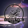 Custom Drummer Metal Sign, Drumsticks Metal Wall Art, Personalized Drummer Name Metal Signs, Drumming Music Club Decor, Drummer Gift, Music