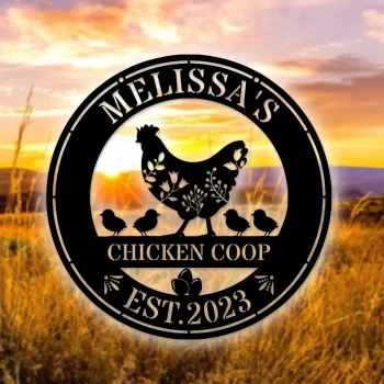 Personalized Chicken Coop Sign, Metal Chicken Coop Sign, Custom Chicken Coop Sign, Hen House Coop Sign, Our Little Coop Sign Metal Sign