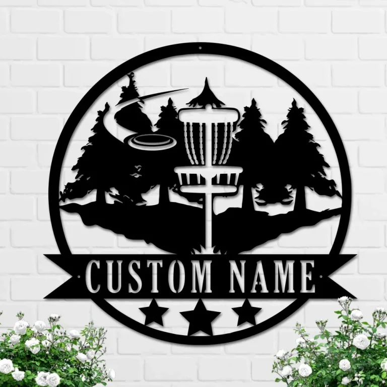 Custom Disc Golf Player Metal Wall Art Disc Golf Sign Personalized Disc Golfer Name Sign Home Decor Decoration Man Cave Birthday Christmas