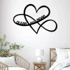 Custom Infinity Metal Sign, Personalized Couple Names Sign, Infinity Sign, Gift For Husband, Anniversary Wedding Date Sign, Metal Wedding Decor