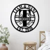 Personalized Family Name Sign, Custom Name Sign, Metal Name Sign, Metal Monogram, Wedding Gift, Wedding Monogram, Closing Gift, Housewarming Gift
