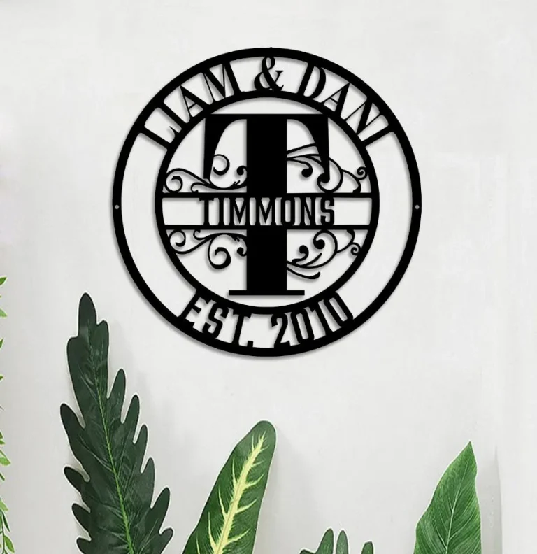Personalized Family Name Sign, Custom Name Sign, Metal Name Sign, Metal Monogram, Wedding Gift, Wedding Monogram, Closing Gift, Housewarming Gift