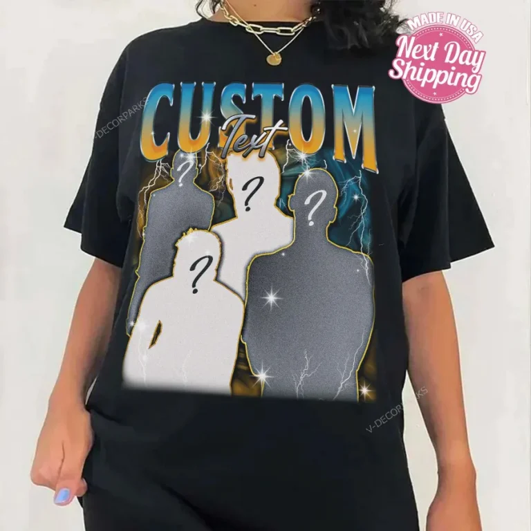 90s Vintage Bootleg Shirt, Custom Your Own Bootleg Shirt, Custom Valentine Gift For Him, Custom Photo Shirt, Custom Bootleg Rap Tee