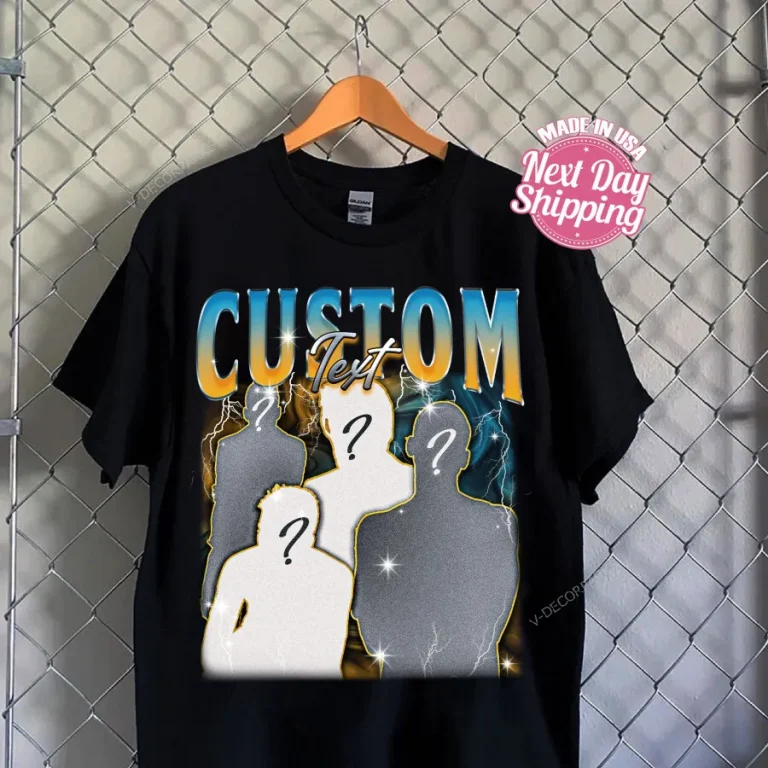 90s Vintage Bootleg Shirt, Custom Your Own Bootleg Shirt, Custom Valentine Gift For Him, Custom Photo Shirt, Custom Bootleg Rap Tee