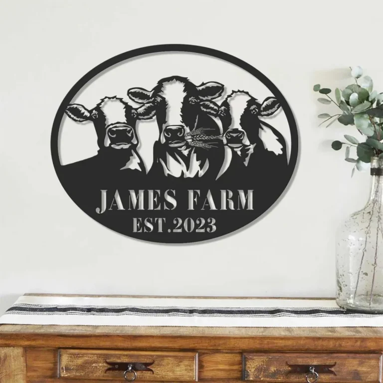 Dairy Cow Farmhouse Metal Wall Art, Custom Cow Farm Metal Sign, Dairy Cow Farm, Dairy Cow Gift, Dairy Cow Lover, Dairy Cow Farm, Cow Farm Sign