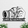 Personalized Camera Metal Wall Art, Camera Metal Sign, Camera Decor, Custom Photographer Metal Sign, Photo Studio Decor, Photography Lovers Gift