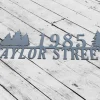 Custom Modern Address Sign, House Numbers, Mid Century Metal House Number Sign, Address Number Sign, , Housewarming Gift, Outdoor Sign