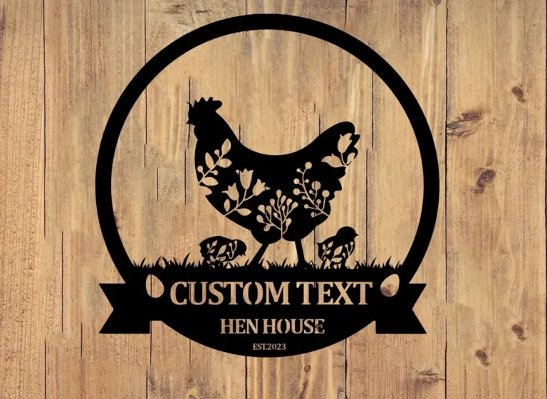 Custom Hen House Sign, Farm Coop Sign, Family Name Chicken Coop Sign, Personalized Chicken Farm Metal Sign, Chicken Coop Sign, Chicken Coop