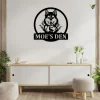 Personalized Wolf Monogram Metal Sign With Led Lights, Custom Wolf Monogram Metal Sign With Led Lights, Wolf Monogram Gifts Funny, Animal Gift