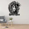 Personalized Lion Name Sign, Lion Metal Wall Decor, Custom Lion Metal Sign, Lion Head Metal Wall Art, Animal Decor, Kid Nursery Wall Decor