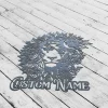 Personalized Lion Name Sign, Lion Metal Wall Decor, Custom Lion Metal Sign, Lion Head Metal Wall Art, Animal Decor, Kid Nursery Wall Decor