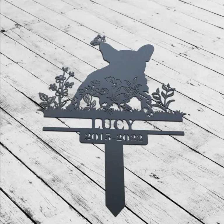 Custom French Bulldog Memorial Stake, Pet Grave Markers Sign, Metal Sign With Stake, Pet Loss, Pet Loss Gift, Sympathy Sign, Remembrance Stake