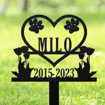 Custom Pet Memorial Stake, Cat Metal Stake, Dog Loss, Custom Pet Memorial, Garden Decor, Sympathy Sign, Remembrance Stake, Pet Grave Markers