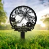 Personalized Dragonfly Memorial Stake, Metal Stake, Garden Decor, In Loving Memory, Sympathy Sign, Grave Marker, Dragonfly And Flower Sign