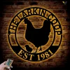 Custom Hen House Metal Wall Art Led Light Personalized Chicken Coop Name Sign Home Decor Hen Barn Nursery Decoration Xmas