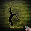 Personalized Girl Pole Dancing Name Sign Custom Pole Dance Metal Wall Art Led Lights Home Decor Cool Dancer Kids Nursery Decor Gift For Girl