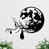 Halloween Metal Wall Decor, Bat Metal Wall Art, Moon Light Wall Art, Halloween Decor, Living Room Wall Art, Above Bed Decor, Metal Sign