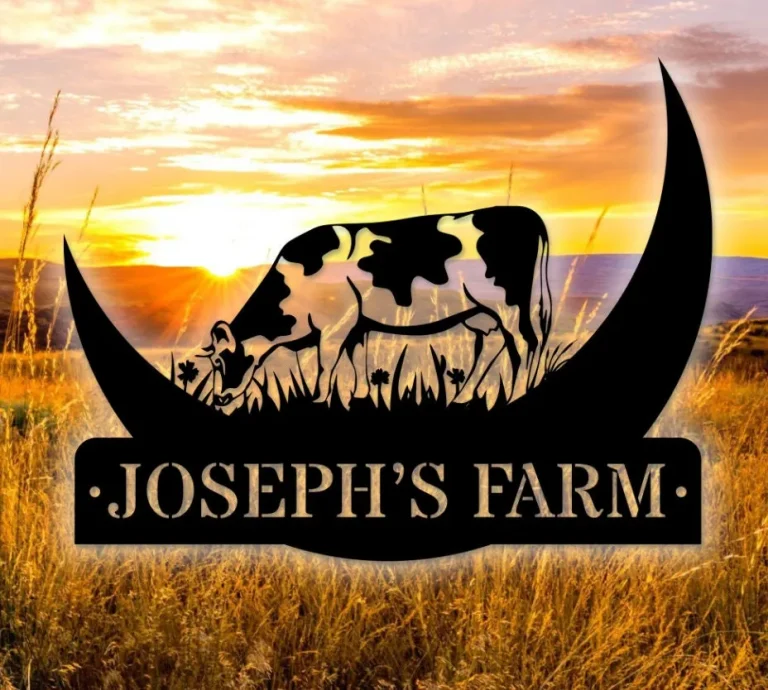 Custom Cow Sign Name, Cow Wall Art, Personalized Cow Metal Sign, Cow Farmhouse Decor Cow Farm Decor, Cow Farm Sign, Ranch Decor, Outdoor Decor