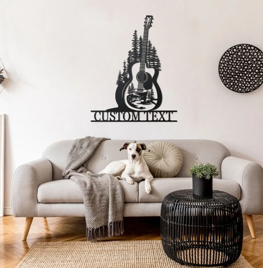 il_fullxfull.5234497978_35er-1.webp Custom Guitar Metal Sign , Guitar Signs, Guitar Studio Name Wall Decor, Guitar Wall Hanging For Decoration, Guitar Decor, Music Room Decor