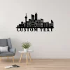 Pick Your City, Personalized City Skyline Metal Art, City Metal Wall Art, City Skyline Monogram, Cityscape Wall Art, City Metal Sign