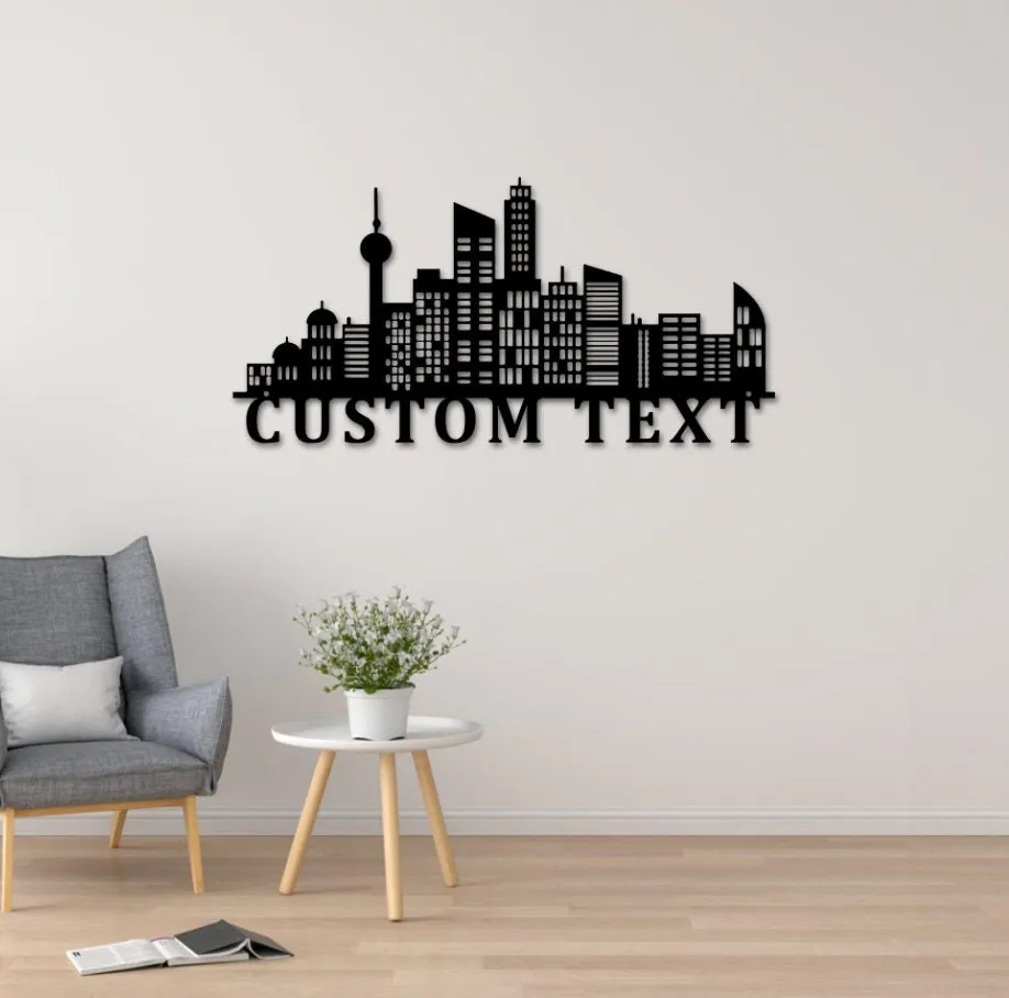 il_fullxfull.5234519100_70v5-1.webp Pick Your City, Personalized City Skyline Metal Art, City Metal Wall Art, City Skyline Monogram, Cityscape Wall Art, City Metal Sign