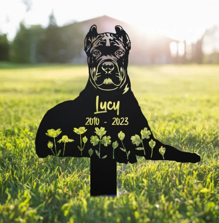 Personalized Dog Memorial Stake, Metal Stake, Cane Corso Name Sign, Pet Grave Marker, Sympathy Sign, Remembrance Stake, Cane Corso Sign
