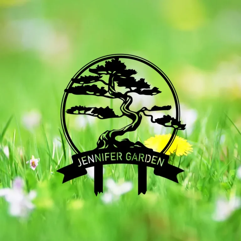 Custom Bonsai Garden Sign, Bonsai Tree Garden Stake, Personalized Bonsai Garden Sign, Garden Sign, Outdoor Garden Decor, Garden Gift, Gift For Mom
