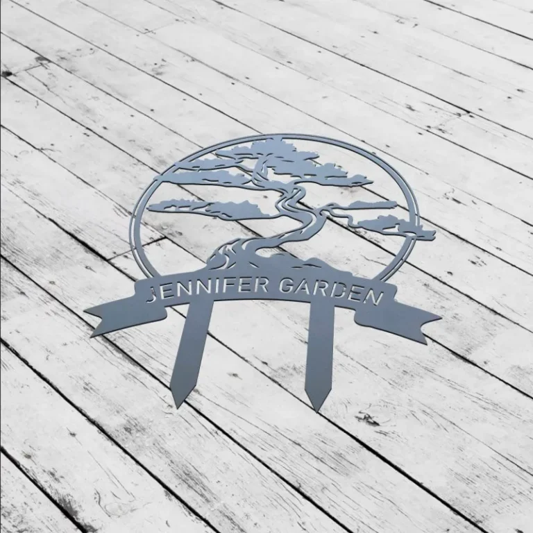 Custom Bonsai Garden Sign, Bonsai Tree Garden Stake, Personalized Bonsai Garden Sign, Garden Sign, Outdoor Garden Decor, Garden Gift, Gift For Mom