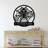 Custom Spider Metal Wall Art Spider Sign Personalized Spider Lover Name Sign Home Decor Kid Nursery Decoration Halloween Christmas Birthday
