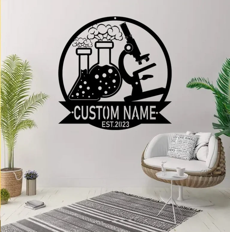 Custom Chemist Metal Wall Art, Chemistry Teacher Gift Laboratory Gifts, Science Lab Sign, Study Room Decor, Science Decor, Chemistry Sign