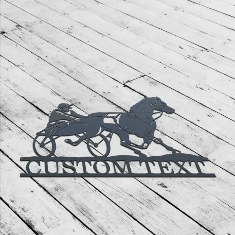 Harness Racing Metal Sign, Custom Harness Racing Metal Sign, Personalized Horse Sign, Equestrian Gift, Horse Sign, Horse Gift, Horse Lover
