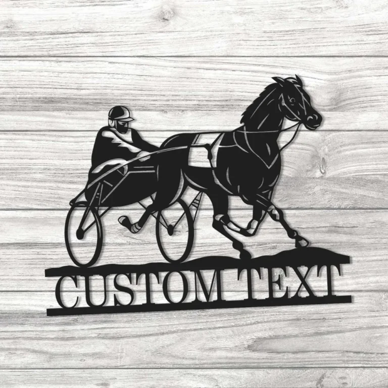 Harness Racing Metal Sign, Custom Harness Racing Metal Sign, Personalized Horse Sign, Equestrian Gift, Horse Sign, Horse Gift, Horse Lover