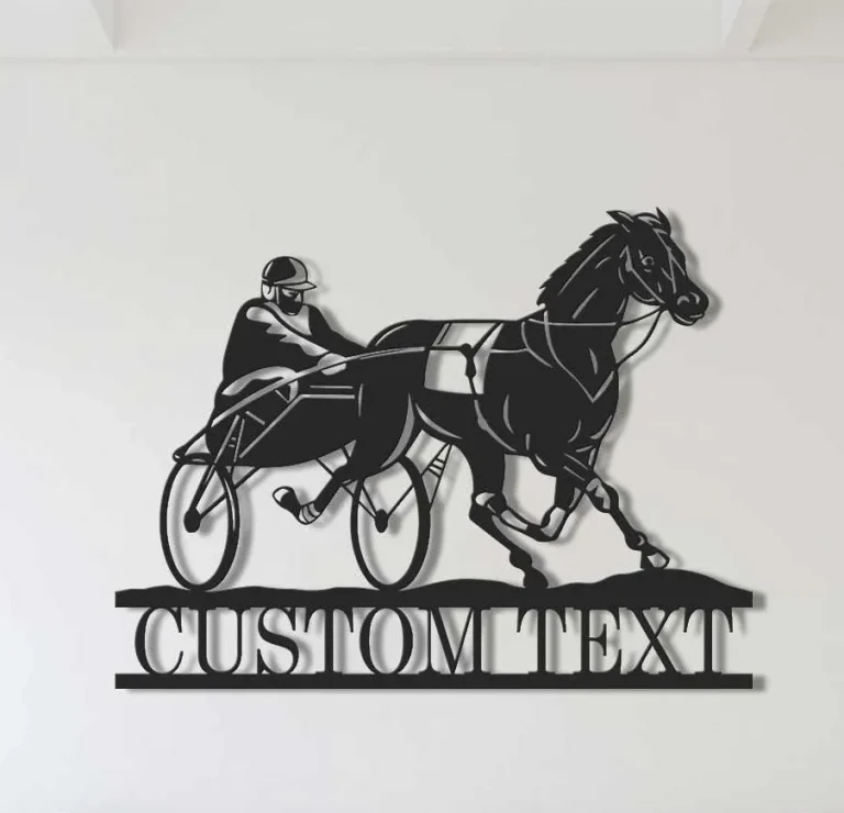 Harness Racing Metal Sign, Custom Harness Racing Metal Sign, Personalized Horse Sign, Equestrian Gift, Horse Sign, Horse Gift, Horse Lover