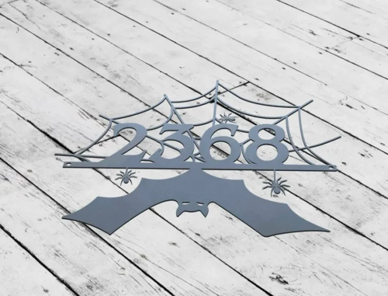 Custom Halloween Address Sign, Unique Halloween Bat Sign, Front Porch Hanging Entryway Hanging, Bat Address Sign, Housewarming Gift