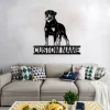 Custom Lazy Rottweiler Metal Wall Art, Personalized Dog Lover Name Sign, Lazy Rottweiler Lover Gift, Home Decor, Ideal For Home Decor & Gift