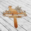 Personalized Cat Memorial Garden Stake, Rustic Rusty Metal Cat With Wings, Cat Memorial Stake, Sympathy Outdoor Decor, Loss Of Cat Grave Marker