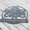 Personalized Octopus Metal Sign, Octopus Metal Wall Art, Custom Octopus Name Sign, Octopus Beach Home Decor, Octopus Sea Life Wall Decor