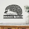 Custom Hedgehog Metal Wall Art, Personalized Hedgehog Lover Name Sign, Home Decor, Kid Nursery Decoration, Pet Animal, Housewarming Hedgehog