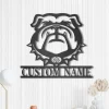 Custom Bulldog Metal Wall Art - Bulldog Metal Sign - Personalized Dog Lover Name Sign Home Decor - Bulldog Gift Lover- Bulldog Sign