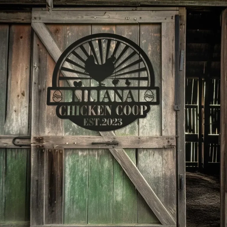 Personalized Chicken Coop Metal Sign, Customized Chicken Farm Metal Sign, Hen House Coop Sign, Our Little Coop Sign Metal Sign, Farm Sign