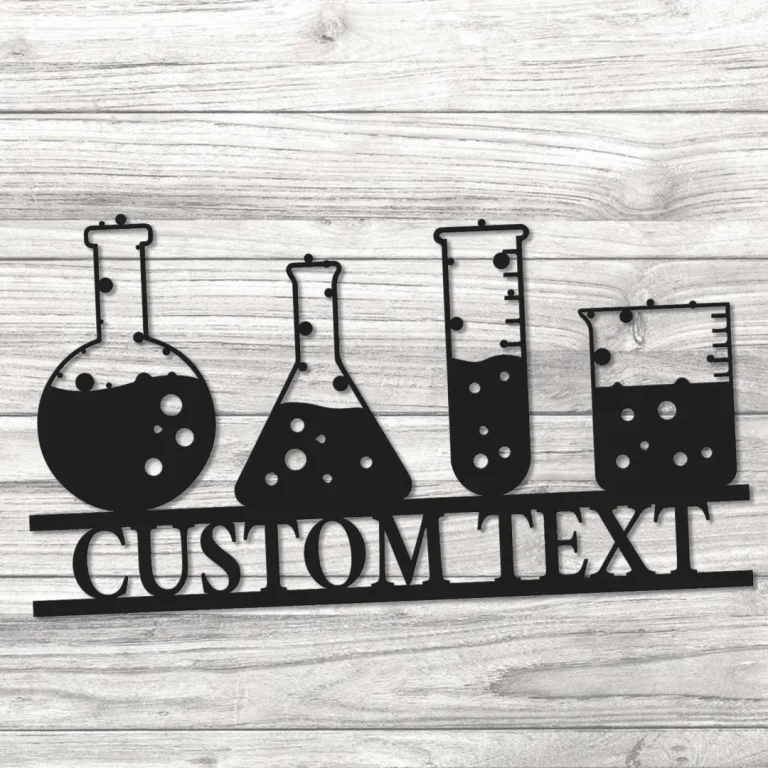 Custom Chemistry Sign, Personalized Science Beaker Metal Wall Art, Chemistry Class Decor, Lab Decor, Custom Science Teacher, Science Student